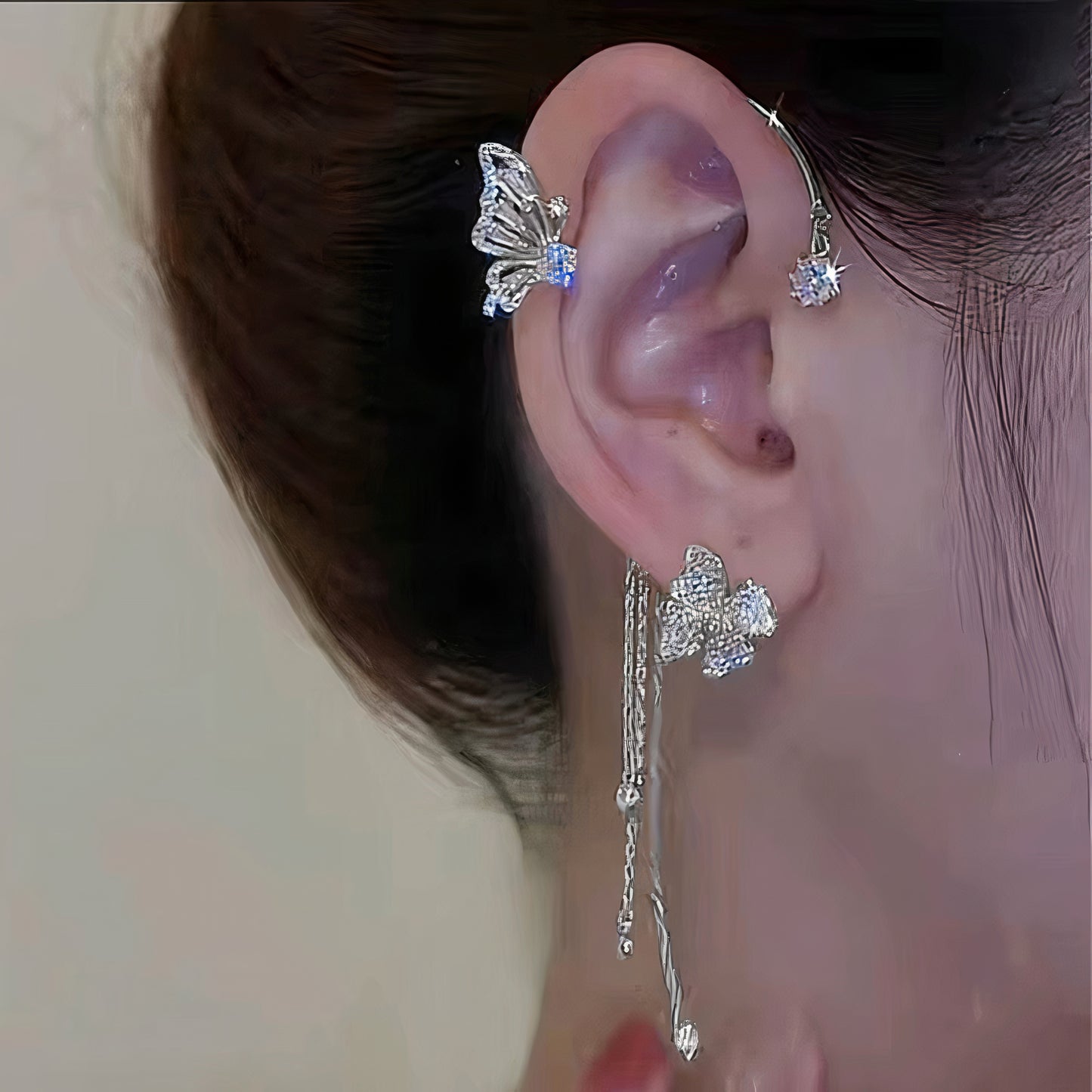 Boucle d’oreille papillon