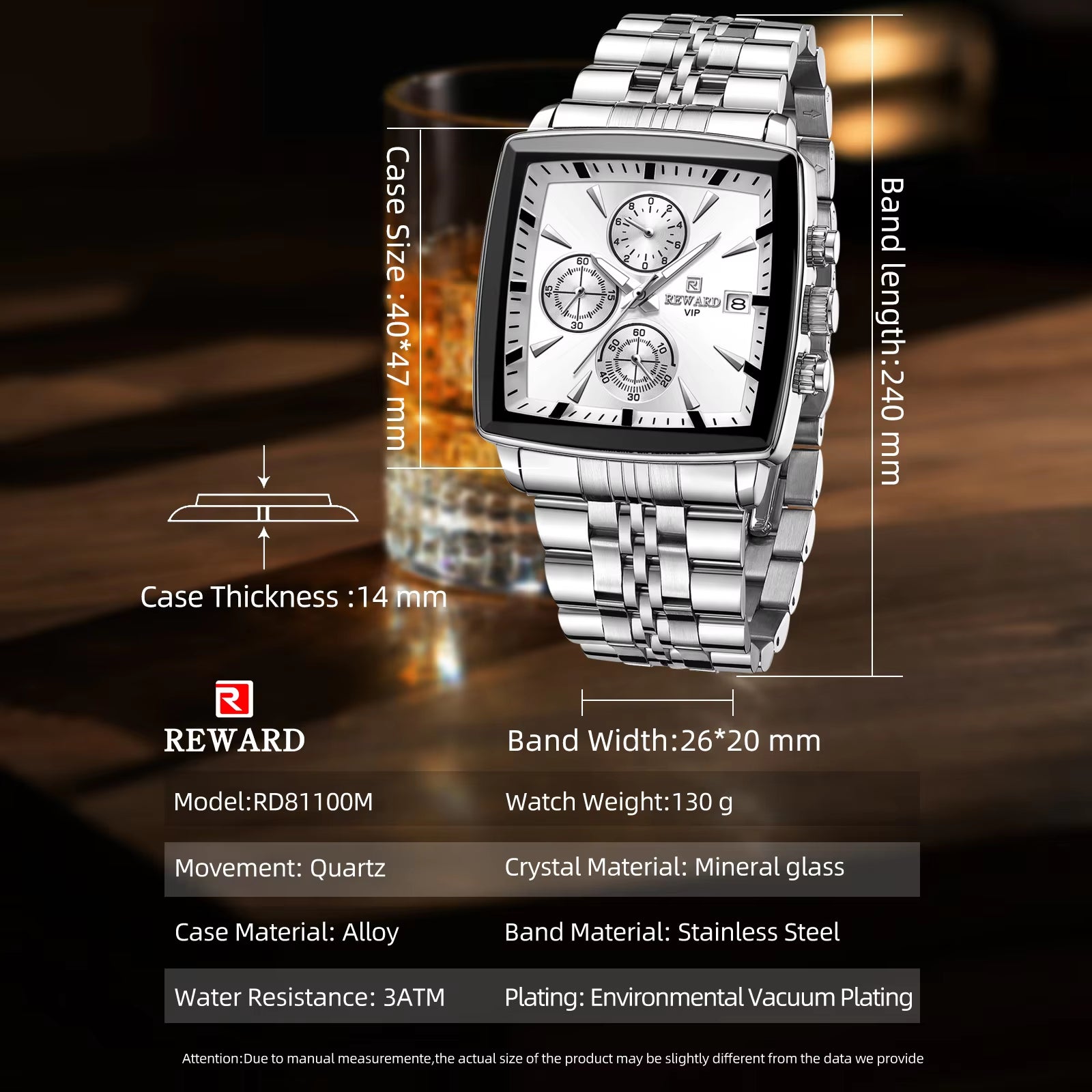 2023 New  Stainless Steel Quartz Watch for Men Fashion Wristwatch Waterproof Luminous Chronograph Date Sport Timepiece